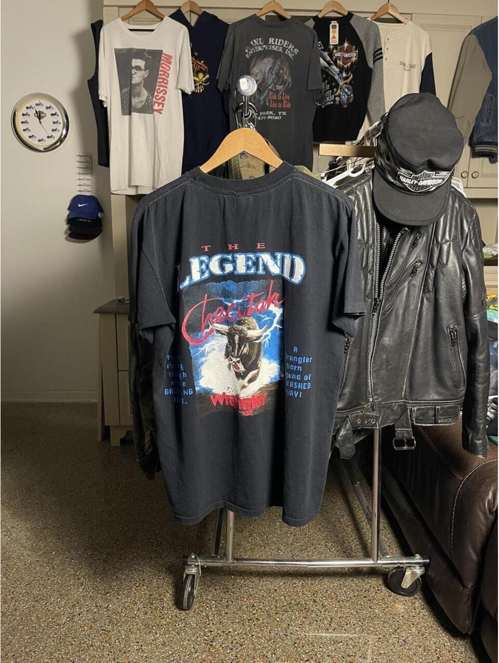 Vintage 90s Wrangler Lightning Bull Shirt